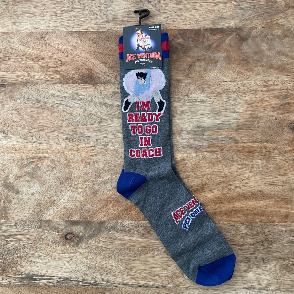 5/$20 NEW Adult Ace Ventura Pet Detective Socks